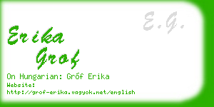 erika grof business card